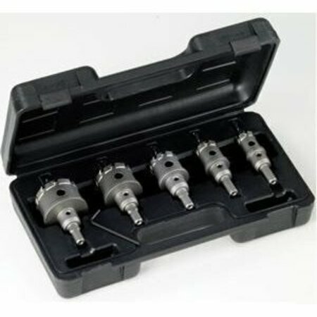 CHAMPION CUTTING TOOL CT7 5 Piece Bolt Clearance Carbide Tipped Hole Cutter Set, Includes: 9/16in, 11/16in CHA CT7P-SET-5